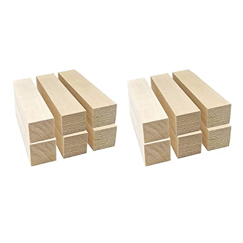 Giwnhvx Lindenholzschnitzblöcke für Holzanfänger, Schnitzerei-Set, Heimwerker, Schnitzerei, Holz, 12 Stück Giwnhvx Lindenholzschnitzblöcke für Holzanfänger, Schnitzerei-Set, Heimwerker, Schnitzerei, Holz, 12 Stück von Giwnhvx