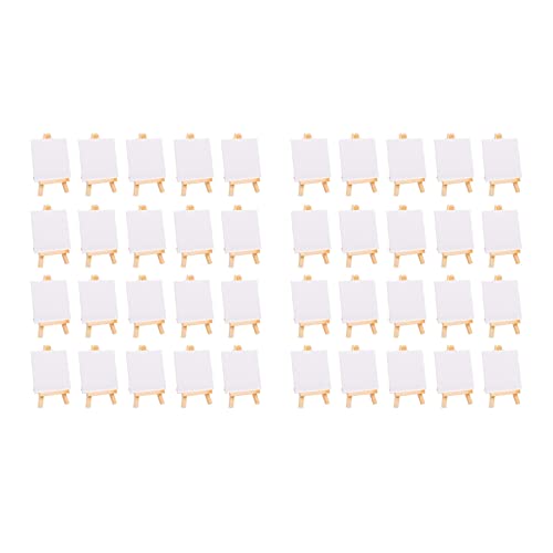 Giwnhvx Mini-Leinwand-Zeichenbrett mit Staffelei, Malleinwand, geeignet für Kunstmalerei-Zubehör, 40 Stück Giwnhvx Mini-Leinwand-Zeichenbrett mit Staffelei, Malleinwand, geeignet für Kunstmalerei-Zubehör, 40 Stück von Giwnhvx