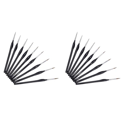 Giwnhvx Pinselset für Detailmalerei 18 Miniatur Pinsel, geeignet für Acrylmalerei, Öl, Malen nach Zahlen von Giwnhvx