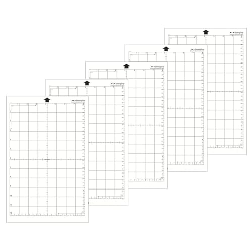 Giwnhvx Schneidematte, 30,5 x 20,3 cm, PVC, Standard-Griff, selbstklebendes Ersatzzubehör, rutschfeste Viskosität, mittelgroßes Netz, Basteln, 5 Stück Giwnhvx Schneidematte, 30,5 x 20,3 cm, PVC, Standard-Griff, selbstklebendes Ersatzzubehör, rutschfeste Viskosität, mittelgroßes Netz, Basteln, 5 Stück von Giwnhvx
