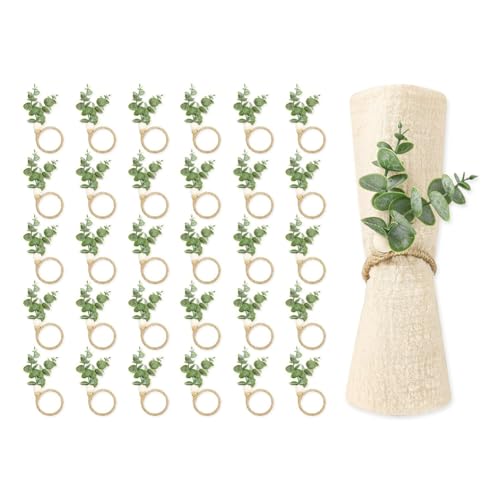 Giwnhvx Serviettenringe 30 Stück Rustikale Eukalyptus Blatt Ringe Holzperle Bauernhaus Serviettenringe für Hochzeiten & Tischdekoration Giwnhvx Serviettenringe 30 Stück Rustikale Eukalyptus Blatt Ringe Holzperle Bauernhaus Serviettenringe für Hochzeiten & Tischdekoration von Giwnhvx