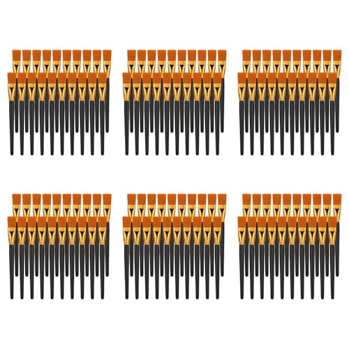 Giwnhvx Set mit 120 flachen Pinseln, 1 Zoll breit, Pinsel für Ölmalerei, professionelle Pinsel für große Malerei Giwnhvx Set mit 120 flachen Pinseln, 1 Zoll breit, Pinsel für Ölmalerei, professionelle Pinsel für große Malerei von Giwnhvx