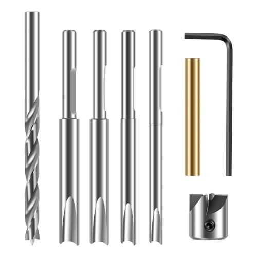 Giwnhvx Set von 8 Trimmer-Kit, Hochgeschwindigkeitsstahlmühle, Trimmer, Fräser mit 3/4-Zoll-Schneidkopf, Holzbearbeitungswerkzeug Giwnhvx Set von 8 Trimmer-Kit, Hochgeschwindigkeitsstahlmühle, Trimmer, Fräser mit 3/4-Zoll-Schneidkopf, Holzbearbeitungswerkzeug von Giwnhvx