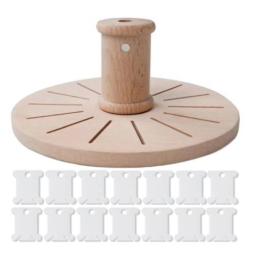 Giwnhvx Spulenhalter für Stickerei, runder Holzspulenhalter, Buche, Aufbewahrungs-Organizer für Stickerei, Haare, zum Nähen Giwnhvx Spulenhalter für Stickerei, runder Holzspulenhalter, Buche, Aufbewahrungs-Organizer für Stickerei, Haare, zum Nähen von Giwnhvx