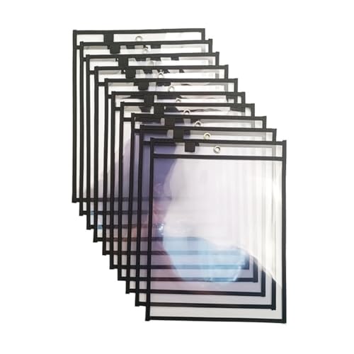 Giwnhvx Trocken abwischbare Taschen, übergroß, wiederverwendbar, trocken abwischbar, transparent, löschbar, 25,4 x 33 cm, 10 Stück Giwnhvx Trocken abwischbare Taschen, übergroß, wiederverwendbar, trocken abwischbar, transparent, löschbar, 25,4 x 33 cm, 10 Stück von Giwnhvx