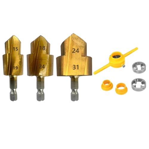 Giwnhvx Wasserrohr-Erweiterungsbohrer-Set, Lochdehnungswerkzeuge, Kunststoffrohrhebebohrer, Wasserrohrbohrer, Bohrwerkzeug Giwnhvx Wasserrohr-Erweiterungsbohrer-Set, Lochdehnungswerkzeuge, Kunststoffrohrhebebohrer, Wasserrohrbohrer, Bohrwerkzeug von Giwnhvx