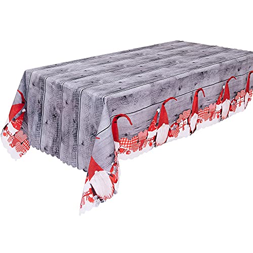 Giwnhvx Weihnachtstischdecke, rechteckige Tischabdeckung bedruckt Weihnachten für Küche Esszimmer Dekor, 56 Zoll X 70 Zoll, A von Giwnhvx