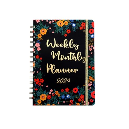 Giwnhvx Wochen- und Monatsplaner 2024, Wochenplaner 2024, Spiralbindung mit Tabs, Januar bis Dezember 2024, 15,5 x 21,5 cm B von Giwnhvx