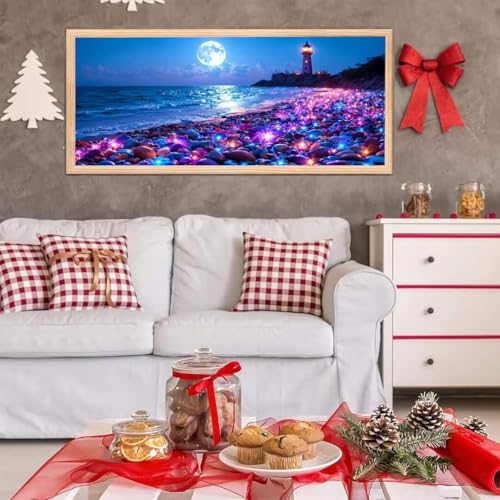 5D Diamond Painting Set, Diamant Painting Bilder Kit für Kinder Erwachsene, Edelstein Beach DIY Crystal Strass Stickerei Painting Diamant Malerei Kit, Home Büro Wall Dekoration, Geschenk 40x70 cm L-14 von Giyuco