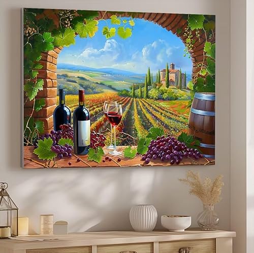 Malen Nach Zahlen Erwachsene Traube Malen Nach Zahlen Klein, DIY Ölgemälde Leinwand Set mit 3 Pinsel und Acrylpigment Bastelset Erwachsene Frauen Home Deko 60x80cm Ohne Rahmen Die Weinflasche J-553 Malen Nach Zahlen Erwachsene Traube Malen Nach Zahlen Klein, DIY Ölgemälde Leinwand Set mit 3 Pinsel und Acrylpigment Bastelset Erwachsene Frauen Home Deko 60x80cm Ohne Rahmen Die Weinflasche J-553 von Giyuco