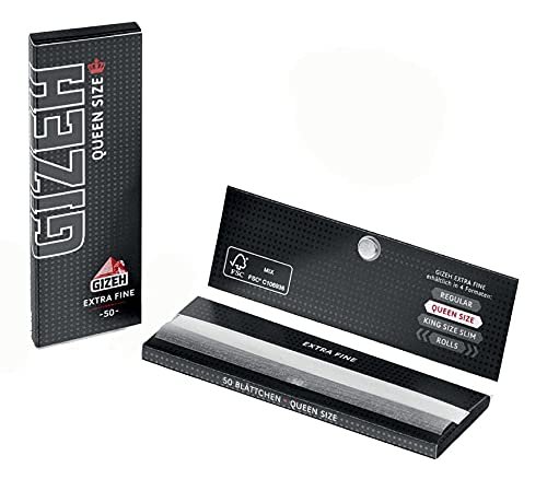 Gizeh Black Queen Size 1 1/4 Format Extra Fine 3 Boxen (75x Booklets) von Gizeh