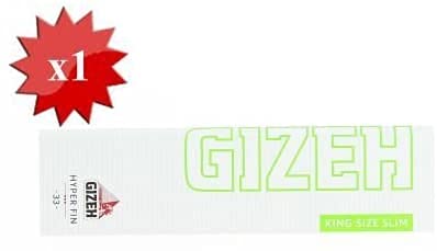 Gizeh Hyper Dünnes Papier 12g/m², Natürlich, 33 Blättchen, 107mm x 44mm, Magnetverschluss, Recycelbar, Schlank Hyper End von Gizeh