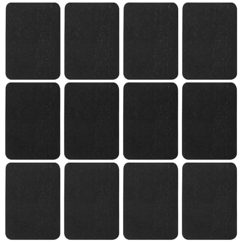 Gjinxi 12 Stück Flicken zum Aufbügeln, Reparatur Patches Selbstklebende Bügelflicken Aufbügelflicken für Jeans Kleidung T-Shirt DIY Rucksack Hut Lochreparatur und Dekoration(Schwarz) von Gjinxi