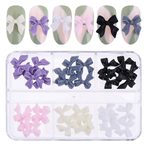 Gjinxi 30 Stück Bunte Schleifenknoten Nagelstecker Strasssteine, 6 Farben 3D Schmetterling Nägel Charme Bunte Bowknot Nagelanhänger Set für Nagelsteine DIY-Dekoration Nail Art Handwerk Schmucksteine Gjinxi 30 Stück Bunte Schleifenknoten Nagelstecker Strasssteine, 6 Farben 3D Schmetterling Nägel Charme Bunte Bowknot Nagelanhänger Set für Nagelsteine DIY-Dekoration Nail Art Handwerk Schmucksteine von Gjinxi