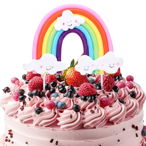 Gjinxi Exquisiter Regenbogen-Kuchenaufsatz aus weicher Keramik lebendige Dekoration für magischen Regenbogen farbenfrohe Regenbogen-Kuchendekoration Kuchenzubehör mit Regenbogenthema Gjinxi Exquisiter Regenbogen-Kuchenaufsatz aus weicher Keramik lebendige Dekoration für magischen Regenbogen farbenfrohe Regenbogen-Kuchendekoration Kuchenzubehör mit Regenbogenthema von Gjinxi