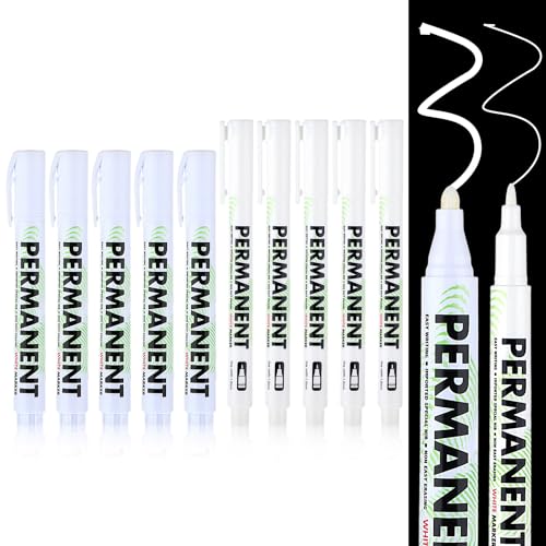 Gjinxi Weiß Whiteboard Marker, 10 Stück Whiteboard Stifte Abwischbar Dry Erase Marker Kreidemarker Abwischbar Stift Tafelmarker für Zuhause Schule oder Büro von Gjinxi