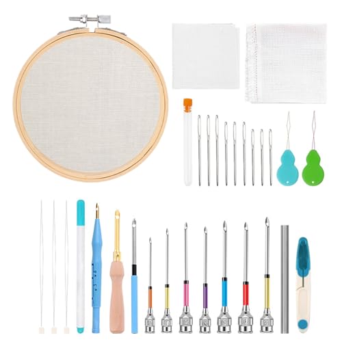 GjnjfdF Sticknadelsets Für Erwachsene - Stickwerkzeug für Näharbeiten | Ergonomisches Sticknadel Set für Wolle, Teppiche, Kissen, Mützen, Handtücher GjnjfdF Sticknadelsets Für Erwachsene - Stickwerkzeug für Näharbeiten | Ergonomisches Sticknadel Set für Wolle, Teppiche, Kissen, Mützen, Handtücher von GjnjfdF