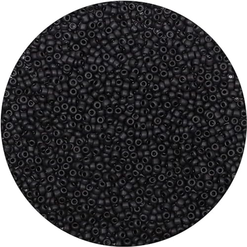 Glasperlen 2mm,Schwarze Perlen für die Herstellung von Freundschaftsarmbändern,12500Stück Saatperlen für Schmuck DIY Zubehör,Handwerk Perlen von Gkelaly