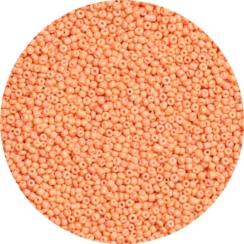 2mm Glasperlen für Armbänder, 10000 Stück Rocailles Perlen für Schmuckherstellung, Orange Kleine Perlen für DIY Halskette Ohrring Schlüsselanhänger von Gkelaly