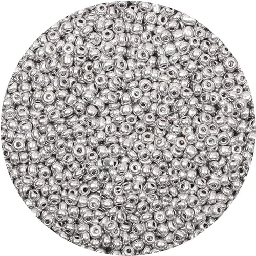 2mm Perlen Kleine Glasperlen für Armband Halskette Ohrring Machen, 12500 Stücke Bunte Perlen Round Bastelperlen für Schmuckherstellung von Gkelaly