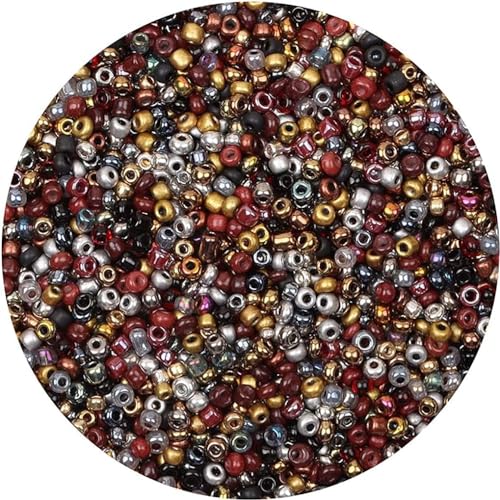 2mm Glasperlen zum Auffädeln 12500 Stücke Rocailles Perlen Kleine Perlen für Freundschaftsarmbändern, 12/0 Handwerk Perlen für Armbänder Ohrring Halskette Schmuckherstellung Dekoration von Gkelaly