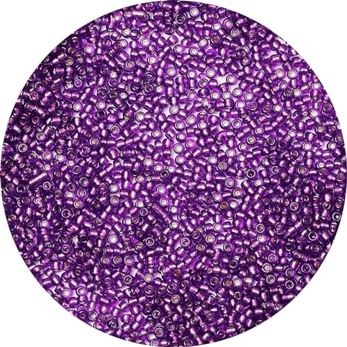 Gkelaly 5000 Stück 3mm Lila Glasperlen für Schmuckherstellung und DIY-Projekte, Runde Perlen, 8/0 Lochgröße, Perfekt für Armbänder, Halsketten, Ringe und mehr von Gkelaly