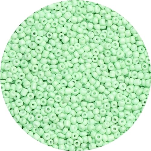 3mm Perlen für Armbänder, 5000 Stück kleine Glasperlen für Schmuck machen, 8/0 Hellgrün Perlen Rocailles Perlen für Ohrring, Halskette Handgemachte von Gkelaly
