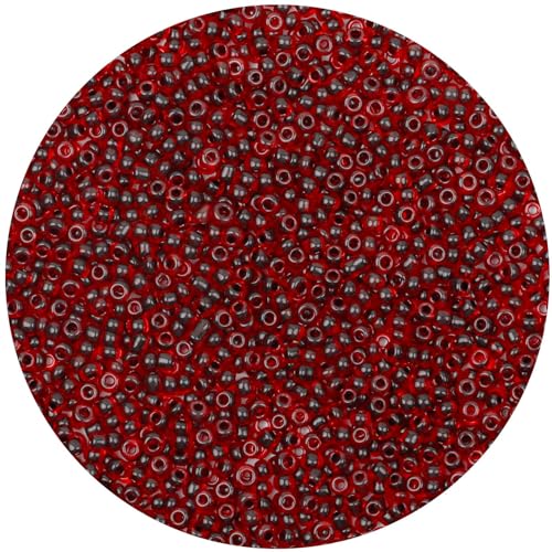 3mm Glasperlen für Armbänder, 5000 Stück Rocailles Perlen für Schmuckherstellung, Weinrot Round Kleine Perlen für DIY Halskette Ohrring Schlüsselanhänger von Gkelaly