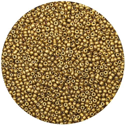 3mm Glasperlen für Armbänder, 5000 Stück Rocailles Perlen für Schmuckherstellung, Metallisch Round Kleine Perlen für DIY Halskette Ohrring Schlüsselanhänger von Gkelaly