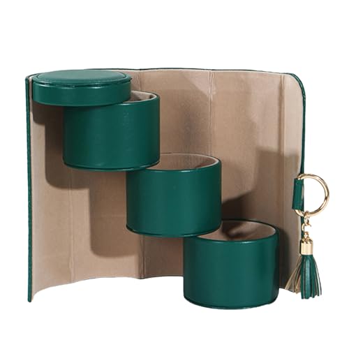 GkgWuxf Juwelier Organisatoren und Lagerung, Schmuckschatulle - 3-Layer-Ohrringhalter-Organisator - Dekorative tragbare Ästhetik süß für Frauen Mädchen Mütter Reisen Make -up Aufbewahrung Badezimmer von GkgWuxf