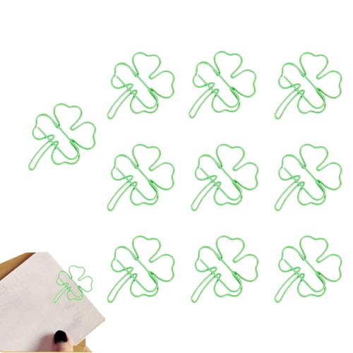 GkgWuxf Lustige Büroklammern,Farbige Kleine Briefklammern | 10 Blattförmige Dekorative Seitenmarker – Schulmaterial für Hefte & Notizbücher von GkgWuxf