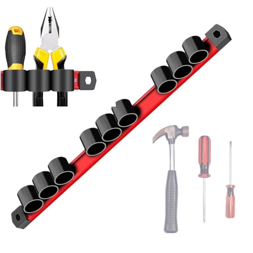 GkgWuxf Magnetische Zangenhalterung,Werkzeug-Halter Magnet mit 9-Fach Aufhängung - Werkzeugablage Mit Mehrloch-Schiene, Organizer Für Schraubenschlüssel Und Zangen GkgWuxf Magnetische Zangenhalterung,Werkzeug-Halter Magnet mit 9-Fach Aufhängung - Werkzeugablage Mit Mehrloch-Schiene, Organizer Für Schraubenschlüssel Und Zangen von GkgWuxf