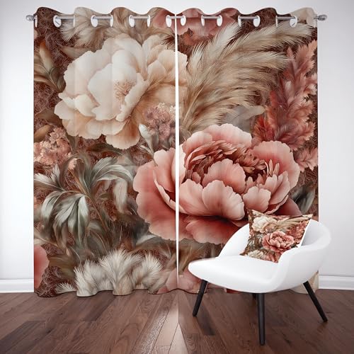 Romantisch Pfingstrose Vorhang Für Kinderzimmer, Landhaus Floral Verdunklungsvorhang 2er Set, Französische Vintage Gardinen Ösen, Wohnzimmer Schlafzimmer , Blackout Vorhange, 137 x 132, 2er Set Romantisch Pfingstrose Vorhang Für Kinderzimmer, Landhaus Floral Verdunklungsvorhang 2er Set, Französische Vintage Gardinen Ösen, Wohnzimmer Schlafzimmer , Blackout Vorhange, 137 x 132, 2er Set von Gklnmcx
