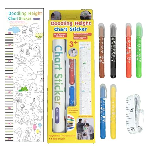 Gkumgwo Größenmessband - Zum Bemalen Höhenmesser Wanddeko,Mehrfunktional Interaktiv Abwischbar Wand-Höhenmessaufkleber für Babyzimmer Kinderzimmer Schlafzimmer Klassenzimmer Spielzimmer Gkumgwo Größenmessband - Zum Bemalen Höhenmesser Wanddeko,Mehrfunktional Interaktiv Abwischbar Wand-Höhenmessaufkleber für Babyzimmer Kinderzimmer Schlafzimmer Klassenzimmer Spielzimmer von Gkumgwo