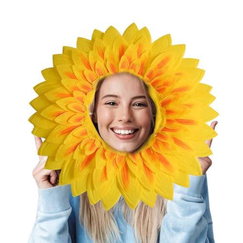 Gkumgwo Sonnenblumen-Kostümkopf – Partyhut, Sonnenblumen-Requisiten, Kopfbedeckung, Foto-Requisiten, Kostümzubehör, Kopfschmuck für Auftritte, Festivals Gkumgwo Sonnenblumen-Kostümkopf – Partyhut, Sonnenblumen-Requisiten, Kopfbedeckung, Foto-Requisiten, Kostümzubehör, Kopfschmuck für Auftritte, Festivals von Gkumgwo