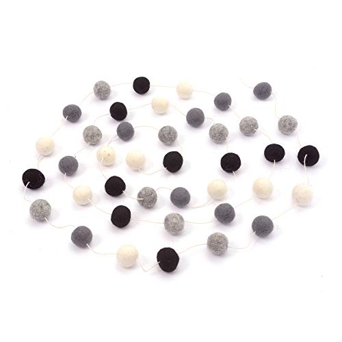 Glaciart One Wollfilz-Girlande – Pompon-Girlande – 3.6 m, 40 Bälle, 4 einfarbige Farben, Pompon-Dekorationen, Kinderzimmer-Dekoration, Wimpelkette, Ostern, Foto-Requisite. Glaciart One Wollfilz-Girlande – Pompon-Girlande – 3.6 m, 40 Bälle, 4 einfarbige Farben, Pompon-Dekorationen, Kinderzimmer-Dekoration, Wimpelkette, Ostern, Foto-Requisite. von Glaciart One