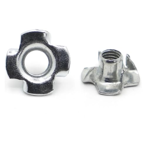 20 Stück M3 M4 M5 M6 M8 M10 Verzinkt Vier Krallenmutter Lautsprecher T-Mutter Blindzinkeneinsatz T-Mutter Möbelbeschläge(M5 20pcs) von Gladiaond