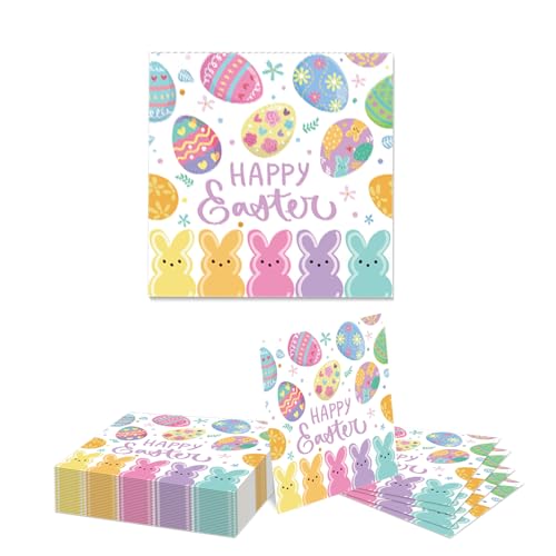 GlamRays 40 Stück Ostern Servietten Eierjagd Dekorative Papiere Ostern Luncheons Dinners und Feiern Tischgeschirr Zubehör Ostern Bunt Eier Party Servietten GlamRays 40 Stück Ostern Servietten Eierjagd Dekorative Papiere Ostern Luncheons Dinners und Feiern Tischgeschirr Zubehör Ostern Bunt Eier Party Servietten von GlamRays