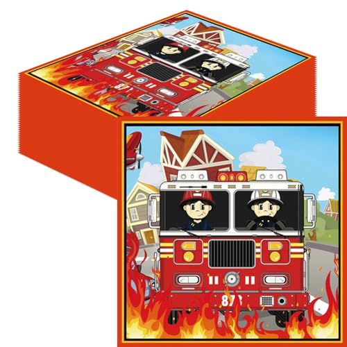 Glamifyr 40 Stk Servietten Feuerwehr Deko Kindergeburtstag, Feuerwehr Geburtstag Deko Servietten,Kindergeburtstag Feuerwehr Servietten,Feuerwehrauto Party Servietten Deko Feuerwehr Geburtstag 33x33cm Glamifyr 40 Stk Servietten Feuerwehr Deko Kindergeburtstag, Feuerwehr Geburtstag Deko Servietten,Kindergeburtstag Feuerwehr Servietten,Feuerwehrauto Party Servietten Deko Feuerwehr Geburtstag 33x33cm von Glamifyr