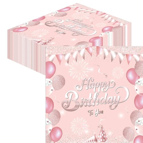 Glamifyr 40 Stück Servietten Geburtstag Frau,Servietten rosa Geburtstag Servietten,Servietten Happy Birthday Rosa Servietten 33 * 33cm,Servietten Geburtstag Mädchen Tischdeko Geburtstag Frau Glamifyr 40 Stück Servietten Geburtstag Frau,Servietten rosa Geburtstag Servietten,Servietten Happy Birthday Rosa Servietten 33 * 33cm,Servietten Geburtstag Mädchen Tischdeko Geburtstag Frau von Glamifyr