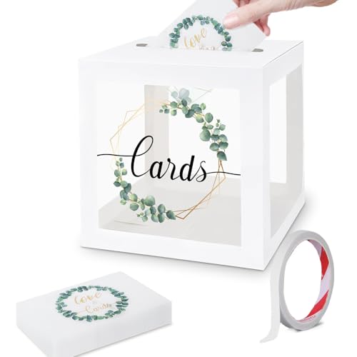 Glamifyr Kartenbox Hochzeit mit 30 Stücke Grußkarten, Eine Rolle Doppelseitiges Klebeband, Briefbox Hochzeit Kartenbox Geldbox Hochzeit für Geldgeschenke, Acryl Transparent Sparschwein Hochzeit Glamifyr Kartenbox Hochzeit mit 30 Stücke Grußkarten, Eine Rolle Doppelseitiges Klebeband, Briefbox Hochzeit Kartenbox Geldbox Hochzeit für Geldgeschenke, Acryl Transparent Sparschwein Hochzeit von Glamifyr