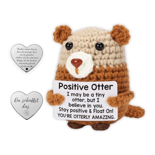 Glamifyr Positive Otter,Pocket Hug Otter Positive,Lustige Positive Otter,Otter Kuscheltier,Kreative Strickwolle Positive Otter Puppe,für Freunde,Familie,Co-Worker,Mutmacher Geschenk Glamifyr Positive Otter,Pocket Hug Otter Positive,Lustige Positive Otter,Otter Kuscheltier,Kreative Strickwolle Positive Otter Puppe,für Freunde,Familie,Co-Worker,Mutmacher Geschenk von Glamifyr