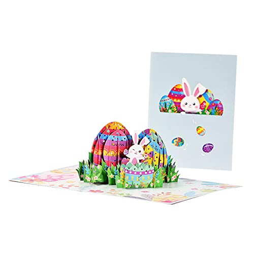 3D für Karten Frohe Ostern Grußkarten Hasenei Postkarten mit Umschlag für Ostern Tag Handgemachte Geschenke Ostergrußkarte von Glanhbnol