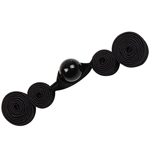 Chinesischer Knopf mit Kunstperlen, DIY Cheongsam für Anzugknoten Fas chinesischer Knoten, Schwarz Chinesischer Knopf mit Kunstperlen, DIY Cheongsam für Anzugknoten Fas chinesischer Knoten, Schwarz von Glanhbnol