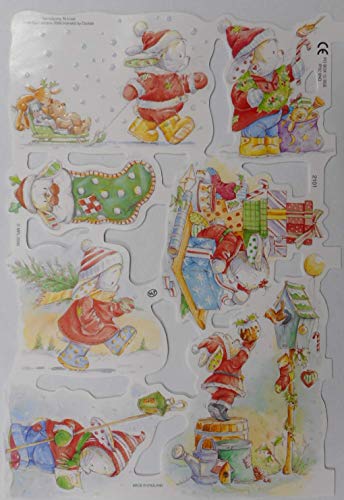 Glanzbilder 2101 Weihnachten Teddy Schnee Schlittschuhe Geschenke Posiebilder Deko Mamelok 49 von Glanzbilder