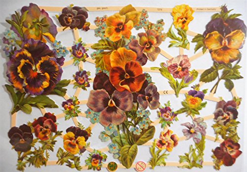 Glanzbilder Blume Blüte EF 7279 Oblate Posiebilder Scrapbook Deko GWI 520 von Glanzbilder