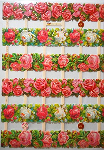 Glanzbilder Blume Rose EF 7373 Oblate Posiebilder Scrapbook Deko GWI 524 von Glanzbilder