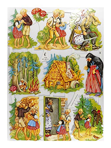 Glanzbilder EF 7026 Hänsel und Gretel Märchen Posiebilder Deko GWI 665 von Glanzbilder