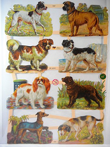 Glanzbilder Hund Hunde EF 7397 Oblaten Posiebilder Scrapbook Deko GWI 346 von Glanzbilder