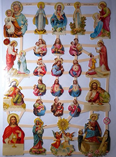 Glanzbilder Weihnachten Maria Josef Jesus Krippe EF 7318 Oblate Posiebilder Scrapbook Deko GWI 475 von Glanzbilder
